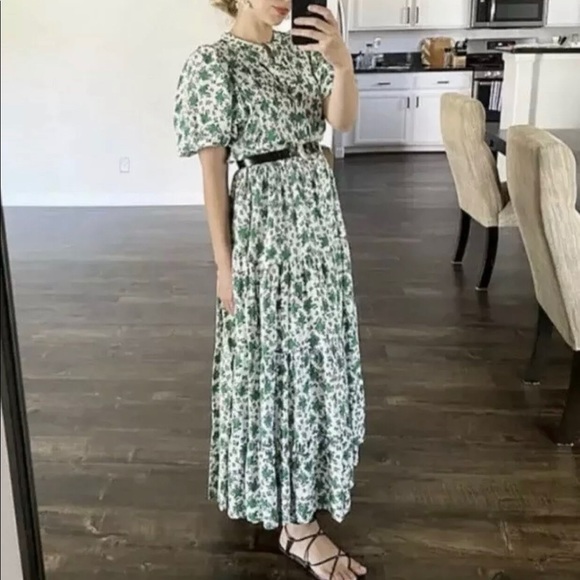 ZARA OYSTER FLORAL PRINT DRESS - Picture 3 of 6